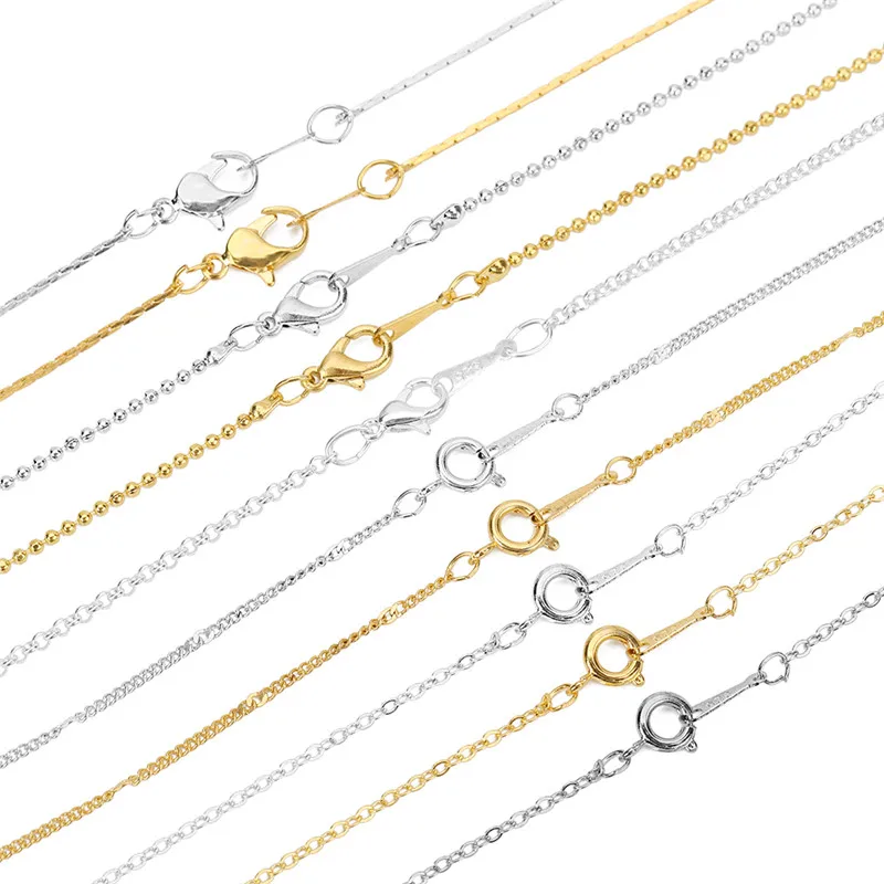 10pcs Diameter 1mm Copper Necklace Chains Bulk Gold Silver Color Snake Ball Link Chains Lot For Diy Jewelry Making Accessories
10pcs Diameter 1mm Copper Necklace Chains Bulk Gold Silver Color Snake Ball Link Chains Lot For Diy Jewelry Making Accessories