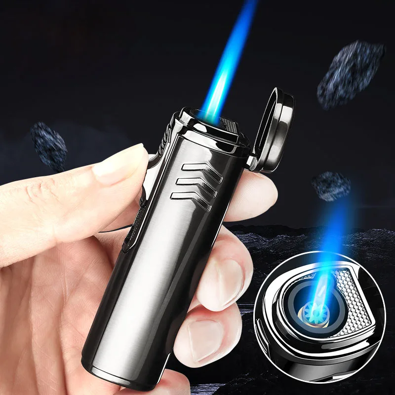 

Metal Unusual Gas Lighters Jet Butane Torch Lighter Windproof Cigarette Cigar Lighter And Smoking Accessories Gadgets For Men