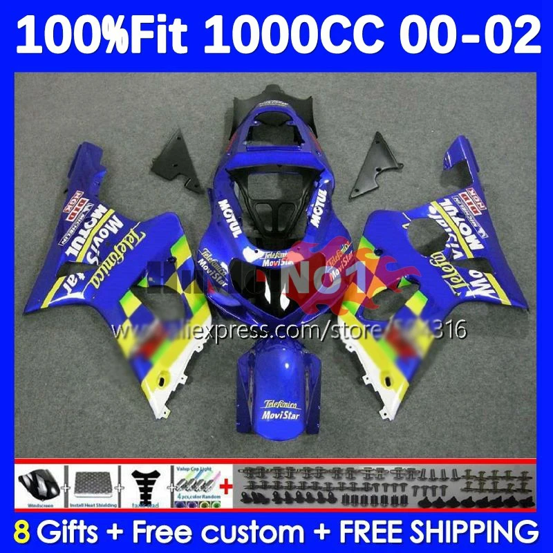 Корпус инжектора для GSXR1000 K2 GSXR 1000 CC 19No.21 1000CC GSXR-1000 00 01 02 GSX-R1000 2000 2001 2002 комплект обтекателей Movistar Blue
Корпус инжектора для GSXR1000 K2 GSXR 1000 CC 19No.21 1000CC GSXR-1000 00 01 02 GSX-R1000 2000 2001 2002 комплект обтекателей Movistar Blue