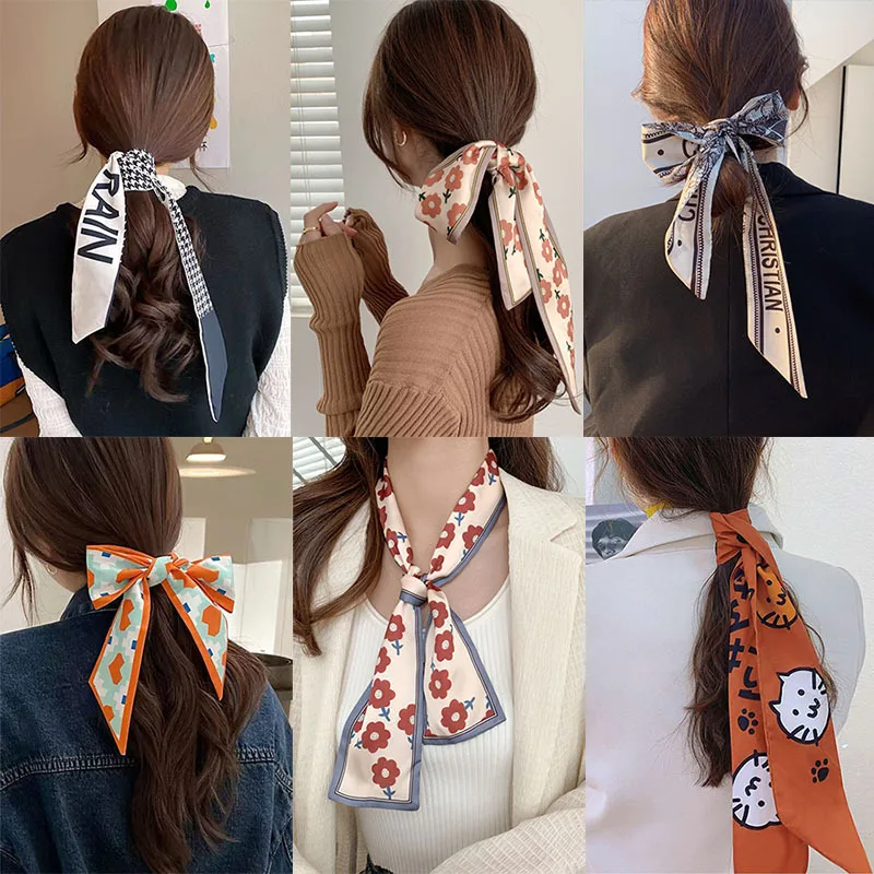 Hair Band New French retro silk scarf streamers scarf ribbon Retro Feminine Tied Ponytail Bow head rope hair accessories
Hair Band New French retro silk scarf streamers scarf ribbon Retro Feminine Tied Ponytail Bow head rope hair accessories
