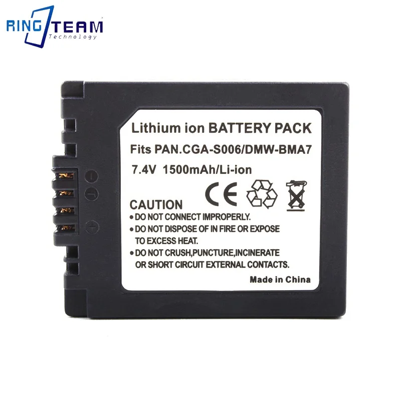 CGR-S006 DMW-BMA7 Camera Battery for Panasonic Lumix DMC-FZ30 DMC-FZ35 DMC-FZ38 DMC-FZ50 DMC-FZ7 DMC-FZ8 DMC-FZ28 DMC-FZ18
CGR-S006 DMW-BMA7 Camera Battery for Panasonic Lumix DMC-FZ30 DMC-FZ35 DMC-FZ38 DMC-FZ50 DMC-FZ7 DMC-FZ8 DMC-FZ28 DMC-FZ18