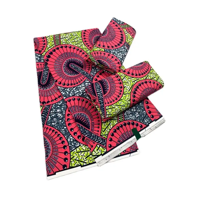 

New African Grand Wax Ankara Fabric Prints Pagne Loincloth Batik 100% Cotton Material Wholesale Price For Sewing Dress 6Yards