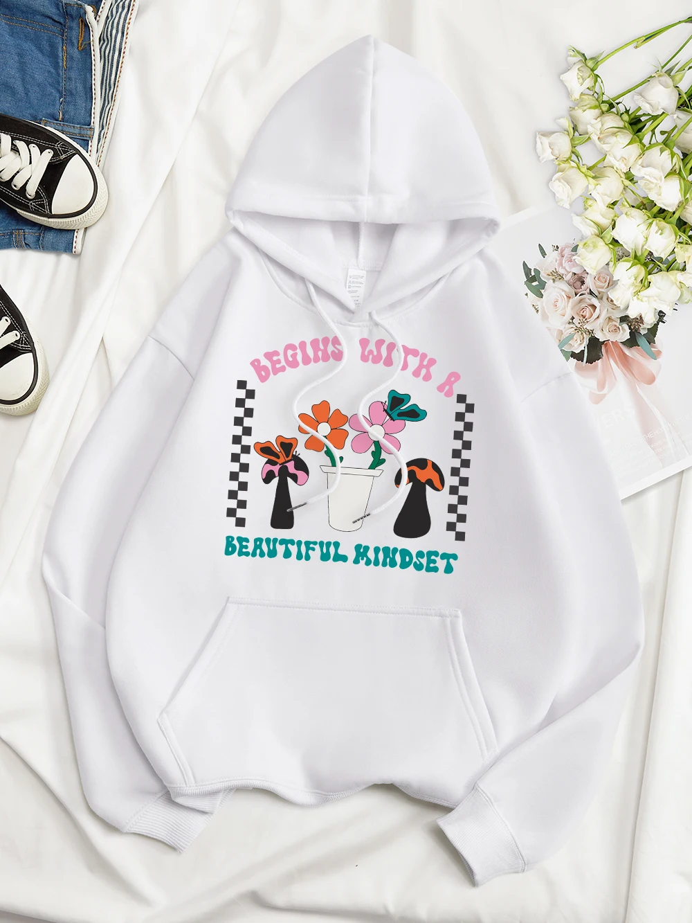 Begins With A Beautiful Mindset Sweatshirt For Woman Street Hip Hop Hoodie Cotton Oversize Clothing Soft Fashion Female Pullover
Begins With A Beautiful Mindset Sweatshirt For Woman Street Hip Hop Hoodie Cotton Oversize Clothing Soft Fashion Female Pullover