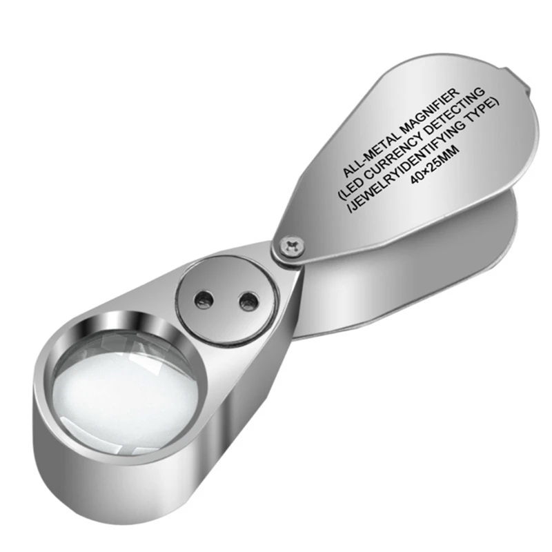 Full MetalJewelers Foldable Loupe 40X Illuminated Magnifier with LED UV Light Pocket Folding Jewelry Loop Magnifying
Full MetalJewelers Foldable Loupe 40X Illuminated Magnifier with LED UV Light Pocket Folding Jewelry Loop Magnifying