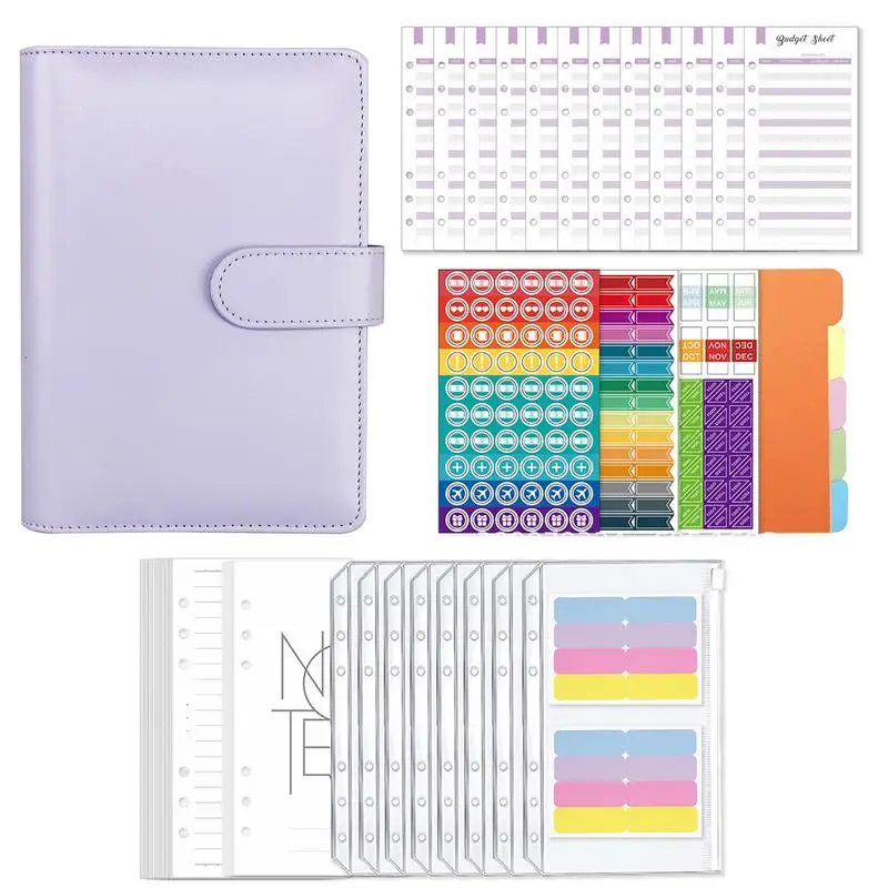 PU Leather Loose-Leaf Notebook 6-Hole Cash Budget Planner Organizer Creative Cash Budget Financial Planner Hand Book
PU Leather Loose-Leaf Notebook 6-Hole Cash Budget Planner Organizer Creative Cash Budget Financial Planner Hand Book