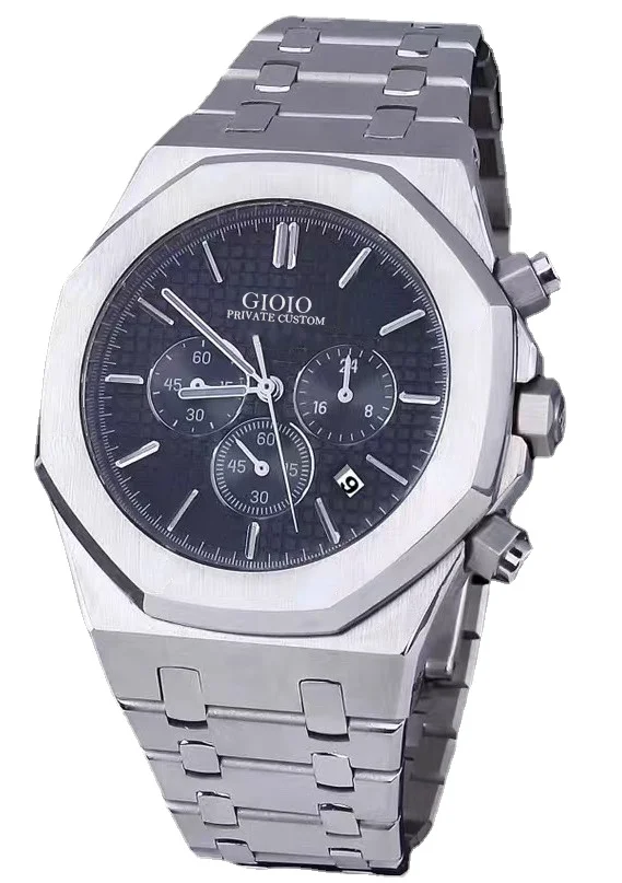 Роскошные Мужские автоматические механические часы из нержавеющей стали, серебристые, черные, розовые, золотые, черные, синие, серые