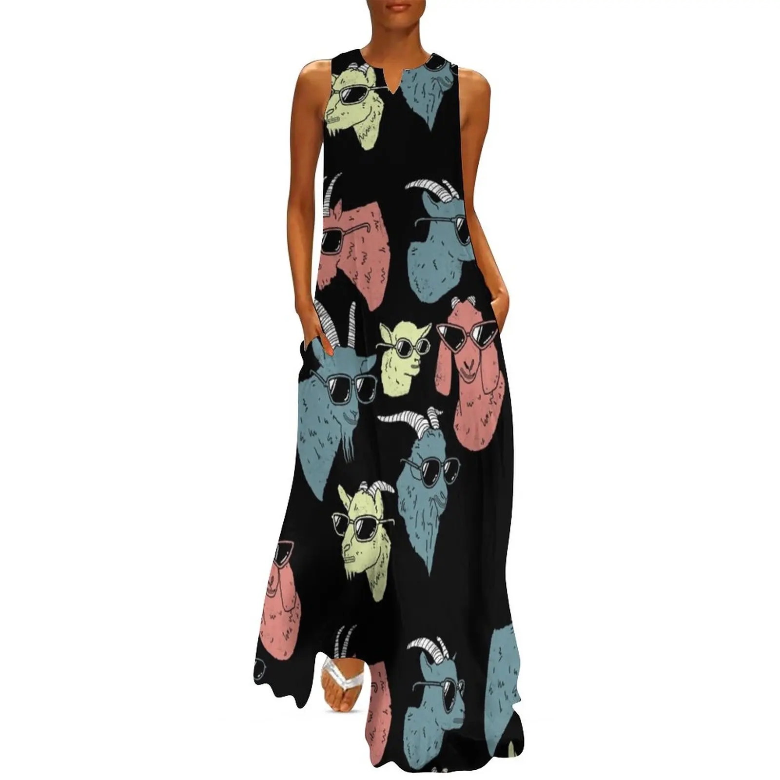 Cool Farm Animal Print Dress Summer Funny Goats Street Style Boho Beach Long Dresses Female Modern Maxi Dress Gift
Cool Farm Animal Print Dress Summer Funny Goats Street Style Boho Beach Long Dresses Female Modern Maxi Dress Gift