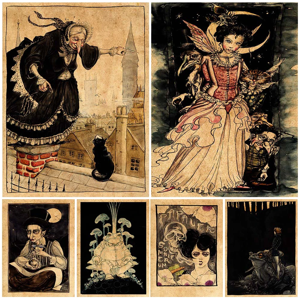 Witch And Black Cat On The Roof Art Prints Vintage Wall Art Canvas Painting Lady Smoking Poppy Poster And Prints Home Decoration
Witch And Black Cat On The Roof Art Prints Vintage Wall Art Canvas Painting Lady Smoking Poppy Poster And Prints Home Decoration