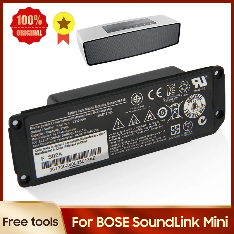 Speaker Replacement Battery For BOSE SoundLink Mini I Bluetooth 061384 063404 063287 061386 061385 Original battery + tools free
Speaker Replacement Battery For BOSE SoundLink Mini I Bluetooth 061384 063404 063287 061386 061385 Original battery + tools free