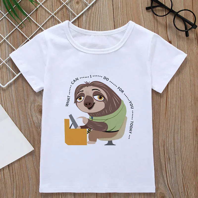2020 New Summer Clothing Cartoon Boy T Shirts For Children Sloth Cute Girls Tshirt Design Painted Print Round Neck Kids T Shirt
2020 New Summer Clothing Cartoon Boy T Shirts For Children Sloth Cute Girls Tshirt Design Painted Print Round Neck Kids T Shirt
