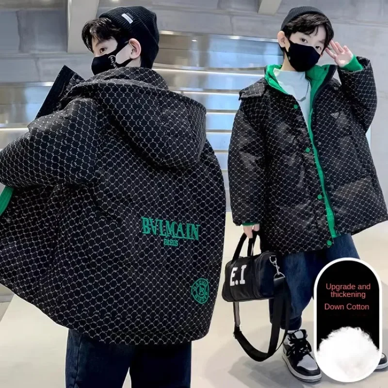 Boys Winter Clothes 5-15 Years Big Boys' Winter Thickened Warm Cotton-Padded Clothes Fashionable Stylish Warm Down Cotton Jacket
Boys Winter Clothes 5-15 Years Big Boys' Winter Thickened Warm Cotton-Padded Clothes Fashionable Stylish Warm Down Cotton Jacket