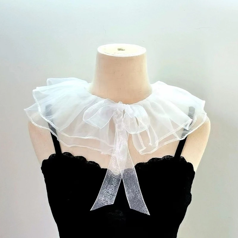 Sweet Girls Ruffle Designed Decorative Layered Collar Sewing Applique DIY Neckline with Self-Tie Rope for Sweater
Sweet Girls Ruffle Designed Decorative Layered Collar Sewing Applique DIY Neckline with Self-Tie Rope for Sweater