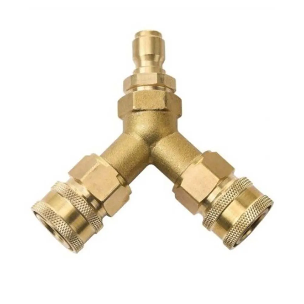 High Quality High-pressure Washer Washer Tee Splitter Three-way Converts Dual System For 4.0 GPM Gold 3/8 Inch 4000 PSI
High Quality High-pressure Washer Washer Tee Splitter Three-way Converts Dual System For 4.0 GPM Gold 3/8 Inch 4000 PSI