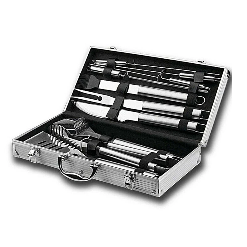 10Pcs Stainless Steel BBQ Tool Set Outdoor Barbecue Utensil Aluminium Grill Cook
10Pcs Stainless Steel BBQ Tool Set Outdoor Barbecue Utensil Aluminium Grill Cook