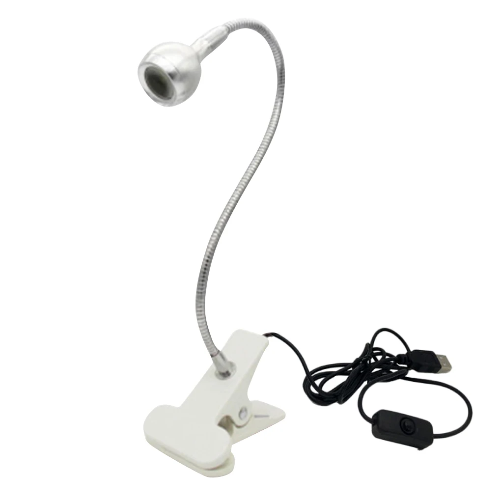 

Настосветильник лампа с зажимом, гибкая светодиодная лампа для чтения книг, USB-зажим для спальни, Черный Теплый светильник