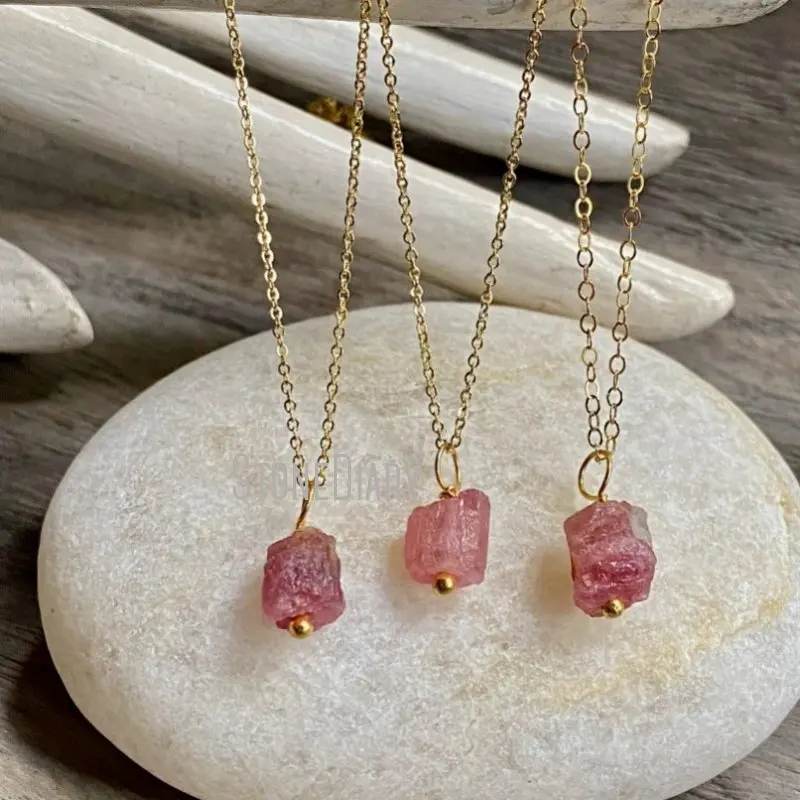 NM42522 Pink Tourmaline Necklace Rough Gemstone Necklace Birthstone Jewelry Handmade Jewelry Gold Plated Necklace
NM42522 Pink Tourmaline Necklace Rough Gemstone Necklace Birthstone Jewelry Handmade Jewelry Gold Plated Necklace