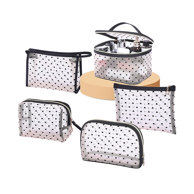 1PCS 5PCS Love Makeup Bags Mesh Cosmetic Bag Portable Travel Zipper Pouches For Home Office Accessories Cosmet Bag New
1PCS 5PCS Love Makeup Bags Mesh Cosmetic Bag Portable Travel Zipper Pouches For Home Office Accessories Cosmet Bag New