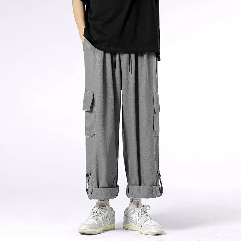 ZCSMLL Trendy overalls men's spring and autumn Korean version trendy student drawstring loose nine point straight casual pants
ZCSMLL Trendy overalls men's spring and autumn Korean version trendy student drawstring loose nine point straight casual pants
