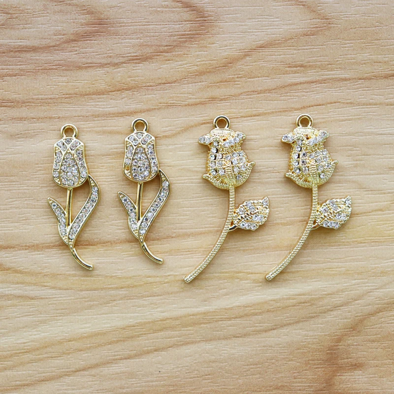 20pcs/Lot Gold Color Rose Flower & Rhinestones Charms Pendants for DIY Earrings Jewelry Making Accessories
20pcs/Lot Gold Color Rose Flower & Rhinestones Charms Pendants for DIY Earrings Jewelry Making Accessories