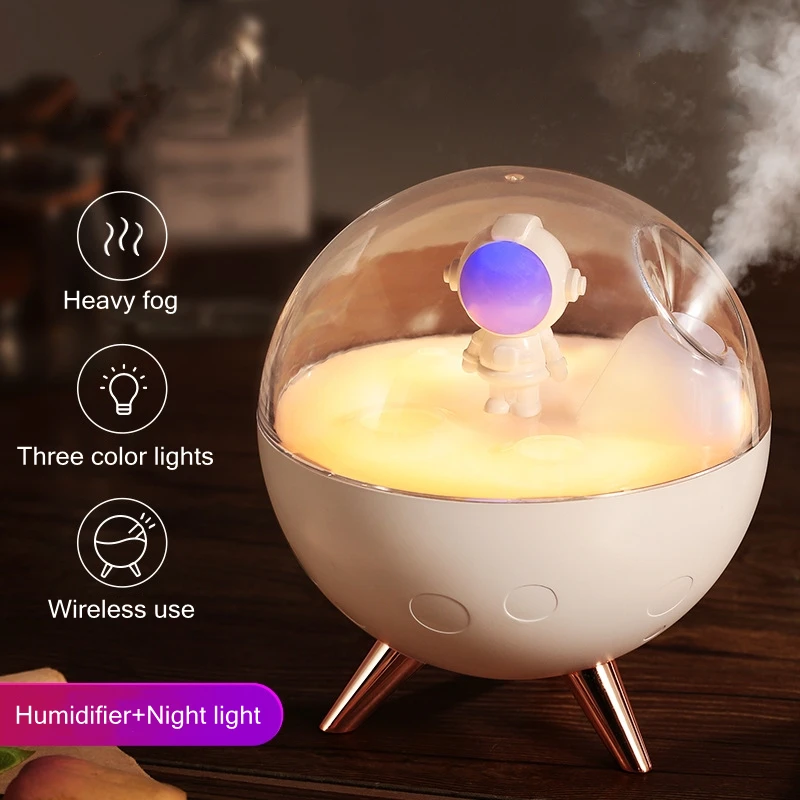 350ML Space Astronaut USB Rechargeable 2000mAh Battery Wireless Air Humidifier With Warm LED Night Light For Home Kids Gifts
350ML Space Astronaut USB Rechargeable 2000mAh Battery Wireless Air Humidifier With Warm LED Night Light For Home Kids Gifts