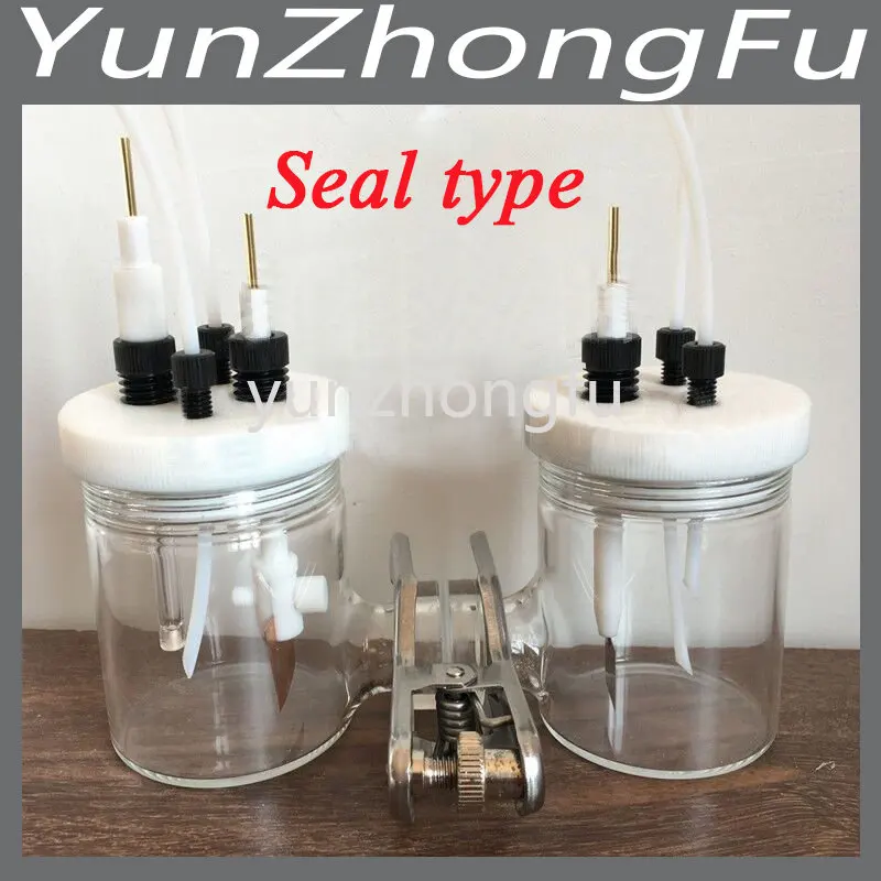 2pcs One Pair H-type Cell, H-type Ion Exchange Membrane Cell, Universal Cell, Sealed Cell.
2pcs One Pair H-type Cell, H-type Ion Exchange Membrane Cell, Universal Cell, Sealed Cell.