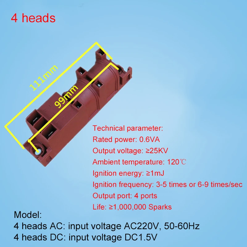 Импульсный воспламенитель для газовой плиты DMWD ldn0158ls-4
Импульсный воспламенитель для газовой плиты DMWD ldn0158ls-4