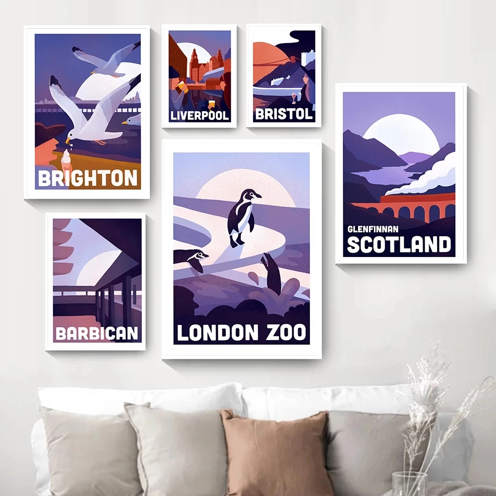 Nordic World Famous Travel Location Art Poster Scotland Liverpool London Mural Canvas Painting Modern Home Decor Living Room
Nordic World Famous Travel Location Art Poster Scotland Liverpool London Mural Canvas Painting Modern Home Decor Living Room