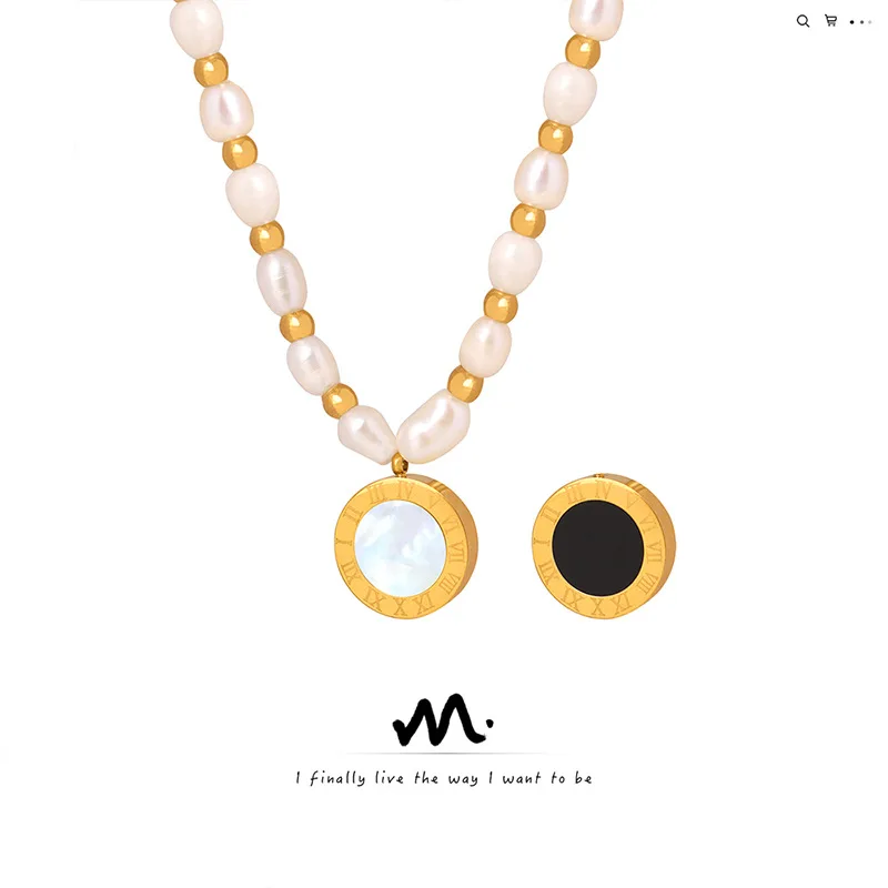 Korean Style Dongdaemun High-Grade Affordable Luxury Style Natural Freshwater Pearl String Chain Stainless Steel Gold-Plated Dou 
Korean Style Dongdaemun High-Grade Affordable Luxury Style Natural Freshwater Pearl String Chain Stainless Steel Gold-Plated Dou