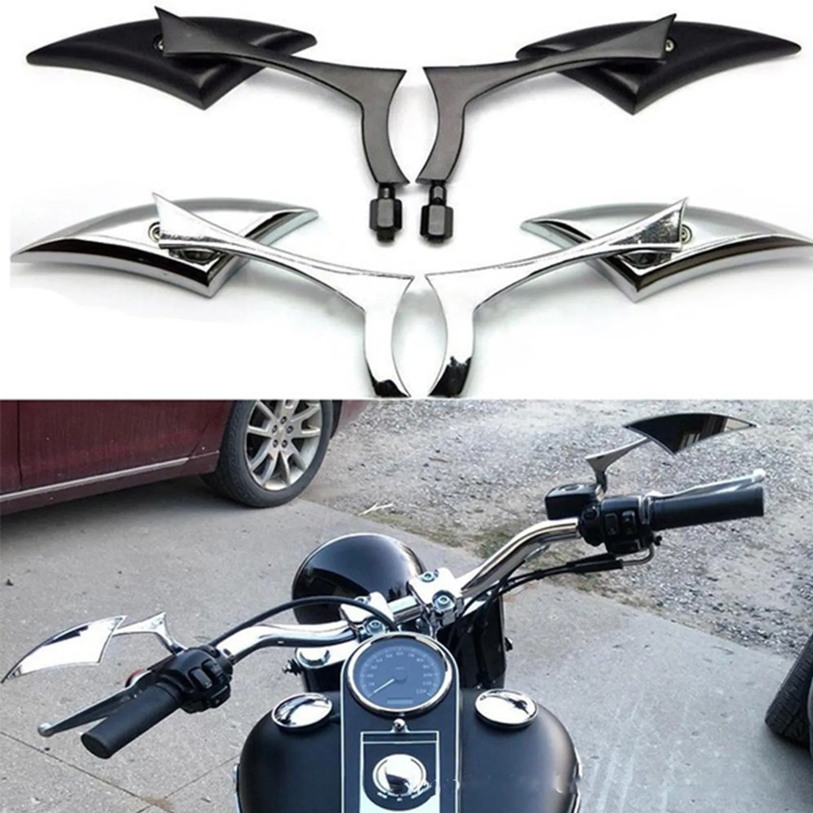 Universal Blade Rear View Mirrors Luxurious Look | Chrome Finish Motorcycle Rearview Mirrors Motorbike Rear View Side Mirrors
Universal Blade Rear View Mirrors Luxurious Look | Chrome Finish Motorcycle Rearview Mirrors Motorbike Rear View Side Mirrors