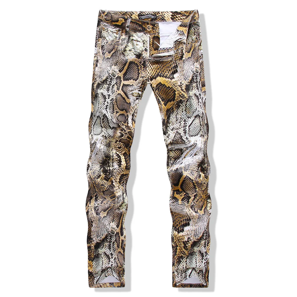 Mens Snake Skin Slim Nightclub Fashion Printed Jeans Night Singer Performance Denim Pants Snakeskin Pattern Print Stretch Jeans
Mens Snake Skin Slim Nightclub Fashion Printed Jeans Night Singer Performance Denim Pants Snakeskin Pattern Print Stretch Jeans