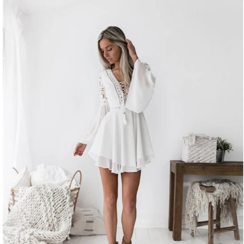 Женское винтажное ажурное мини-платье, элегантное однотонное вечернее платье с V-образным вырезом и длинным рукавом, весна 2022
Женское винтажное ажурное мини-платье, элегантное однотонное вечернее платье с V-образным вырезом и длинным рукавом, весна 2022