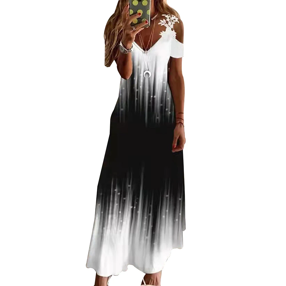 Women Hollow Out Lace Strap Long Dresses Summer Boho Off Shoulder Maxi Dress Ladies Vintage Elegant Party Sundresses Vestidos
Women Hollow Out Lace Strap Long Dresses Summer Boho Off Shoulder Maxi Dress Ladies Vintage Elegant Party Sundresses Vestidos