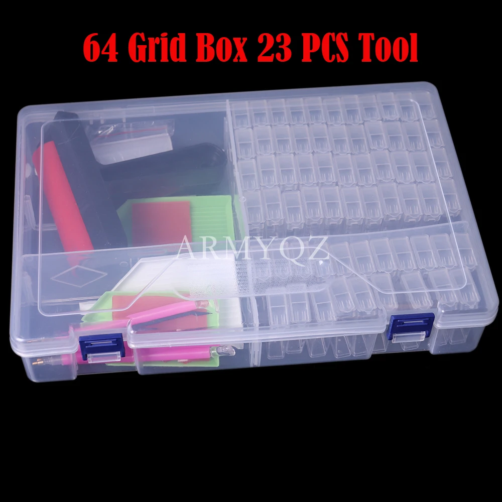 64pcs Diamond Painting Tools Accessories roller Storage Box Beads Container Diamond Embroidery Stone Mosaic Convenience Box
64pcs Diamond Painting Tools Accessories roller Storage Box Beads Container Diamond Embroidery Stone Mosaic Convenience Box