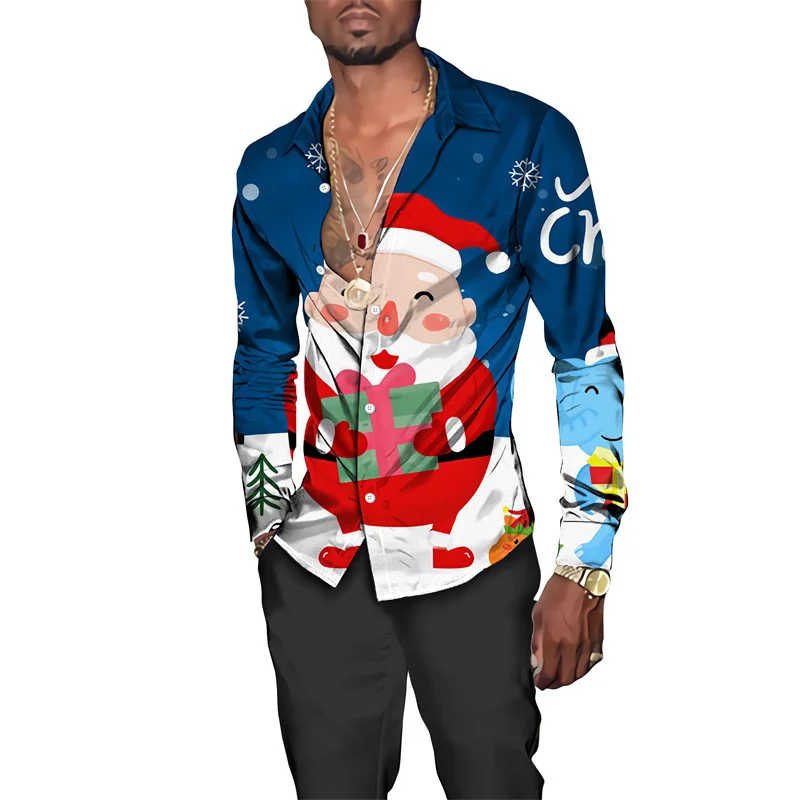 2022 Christmas snowman 3D printed coat autumn and winter long sleeve snowflake Santa candy colored coat men's shirt men's shirt
2022 Christmas snowman 3D printed coat autumn and winter long sleeve snowflake Santa candy colored coat men's shirt men's shirt