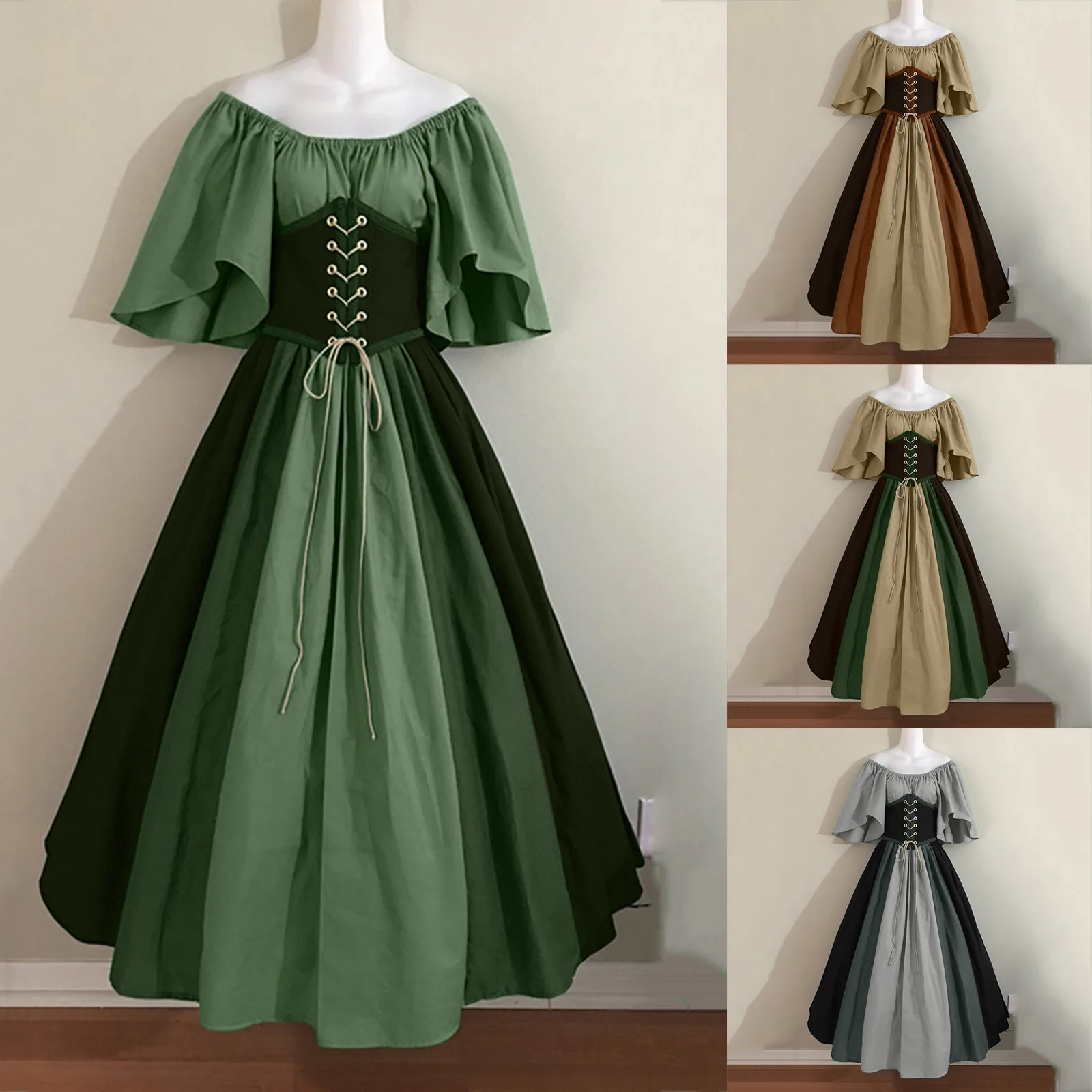 Palace Medieval Costumes Women Dress Vintage Victoria Lace Up Carnival Party Long Dress Robe Cosplay Clothing Lady Corset Dress
Palace Medieval Costumes Women Dress Vintage Victoria Lace Up Carnival Party Long Dress Robe Cosplay Clothing Lady Corset Dress