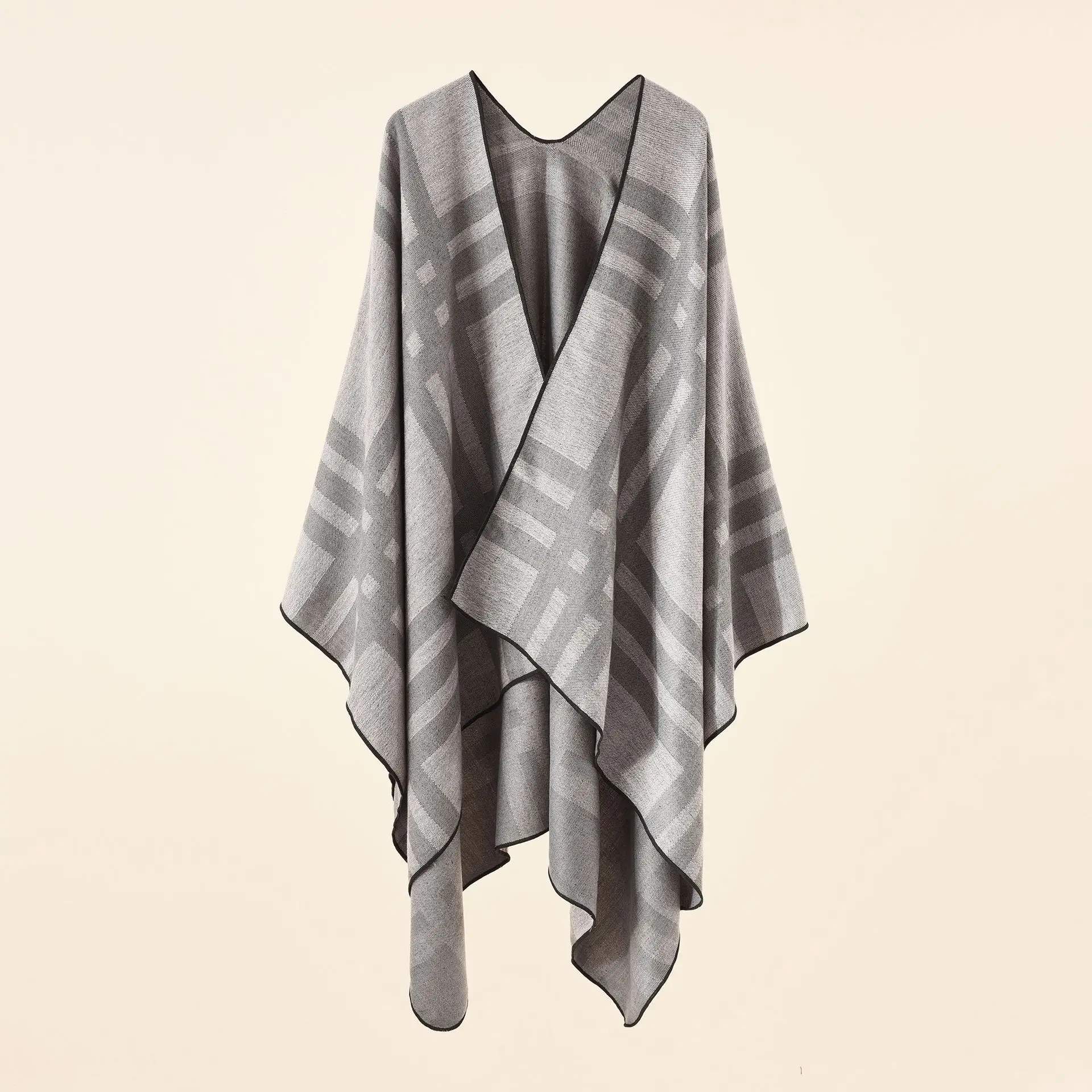 2022 Autumn Winter New Large Plaid stripe pattern Imitation Cashmere Warm Casual Women Shawl Poncho Capes Lady Coat Gray
2022 Autumn Winter New Large Plaid stripe pattern Imitation Cashmere Warm Casual Women Shawl Poncho Capes Lady Coat Gray