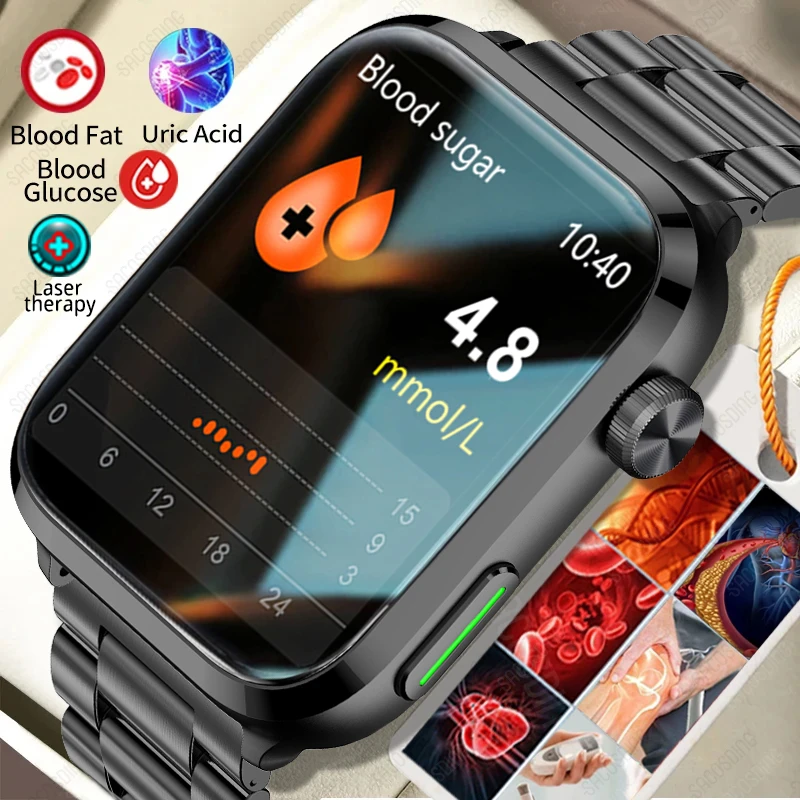 Bluetooth Call Health Body Thermometer Smart Watch Blood Sugar Blood Lipid Uric Acid Monitor Laser Therapy Three High Smartwatch
Bluetooth Call Health Body Thermometer Smart Watch Blood Sugar Blood Lipid Uric Acid Monitor Laser Therapy Three High Smartwatch