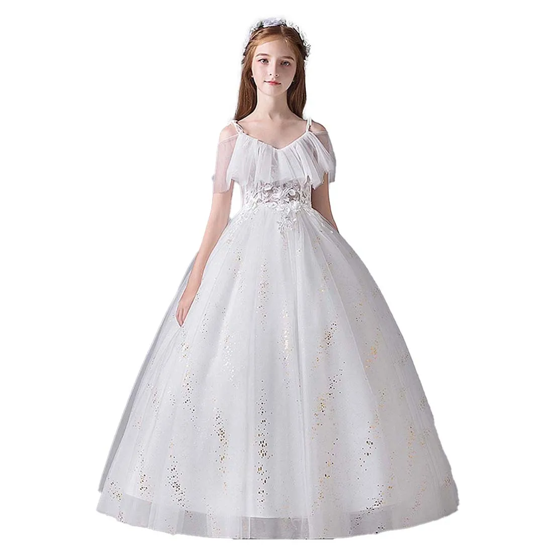 YZYmanualroom Flower Girl Dress Wedding Bridesmaid Tulle Pluffy Pageant Gown Prom Dress White 4-15T
YZYmanualroom Flower Girl Dress Wedding Bridesmaid Tulle Pluffy Pageant Gown Prom Dress White 4-15T