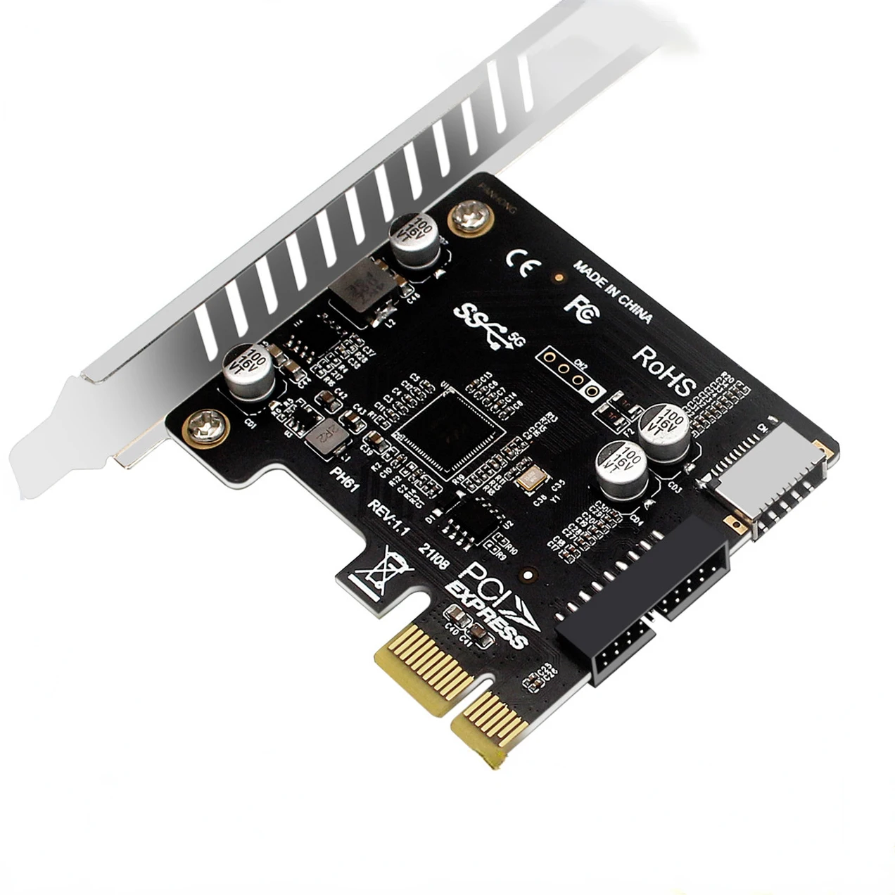 PCIE to Type-c Expansion Card Port Extender Component Adapting Accessories Universal Connector Equipment 19/20pin Adapter Cards
PCIE to Type-c Expansion Card Port Extender Component Adapting Accessories Universal Connector Equipment 19/20pin Adapter Cards