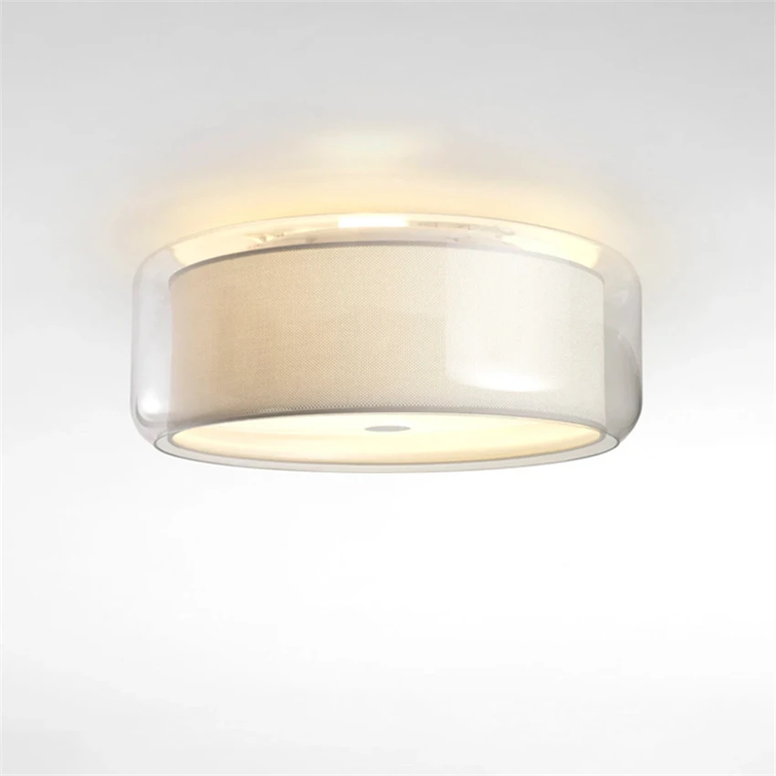 Japanese round glass cylinder ceiling lights bedroom main light Nordic luxury study hallway decoration LED fabric ceiling lamps
Japanese round glass cylinder ceiling lights bedroom main light Nordic luxury study hallway decoration LED fabric ceiling lamps
