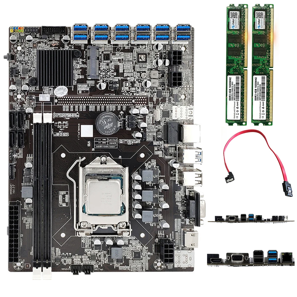B75 ETH Mining Motherboard LGA1155 12 PCIE to USB MSATA B75 USB BTC Motherboard with CPU Switch Cable SATA Cable Motherboard
B75 ETH Mining Motherboard LGA1155 12 PCIE to USB MSATA B75 USB BTC Motherboard with CPU Switch Cable SATA Cable Motherboard
