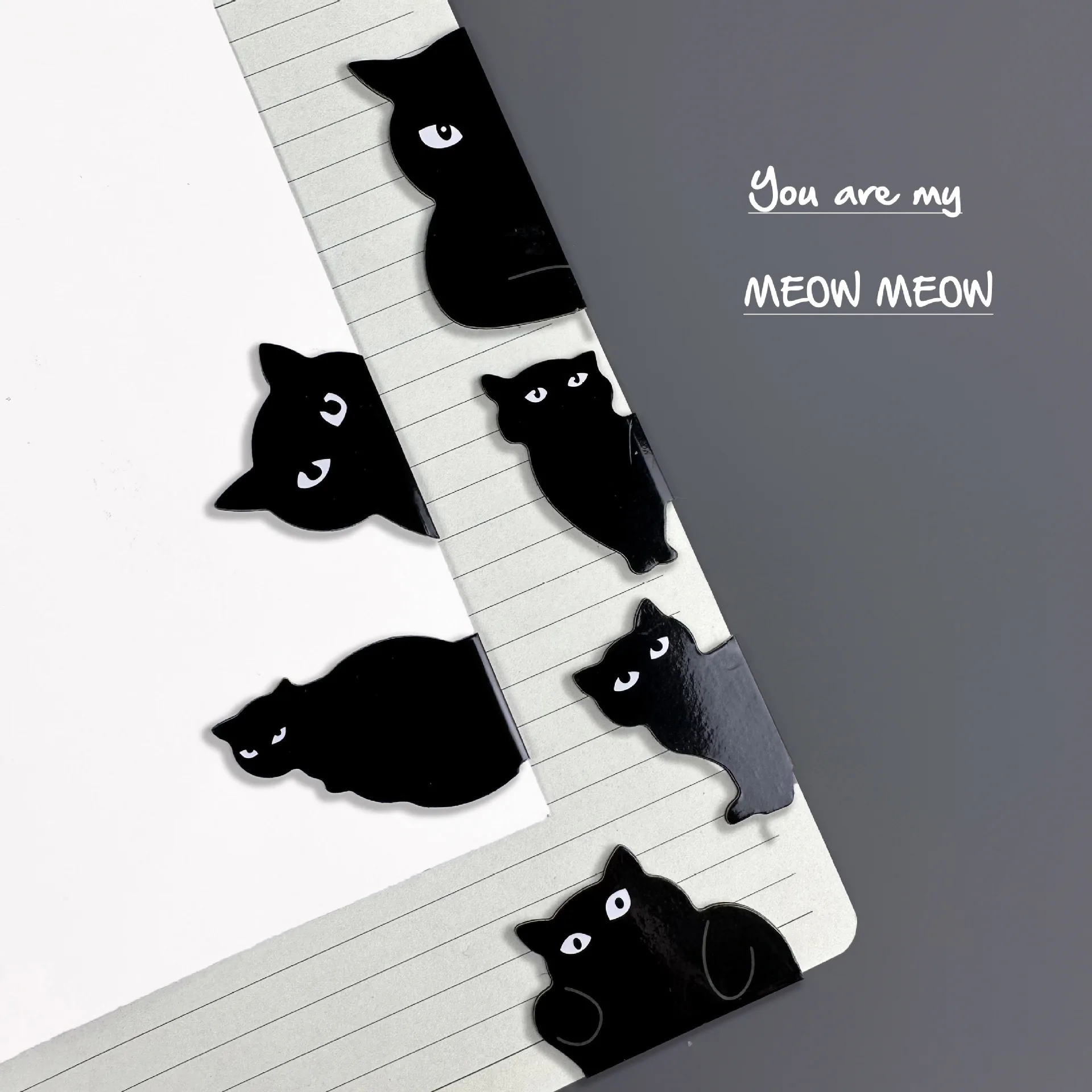 

6 шт. магнитные закладки Kawaii Cat, магнитные маркеры для страниц, милые книжные маркеры, набор зажимов для учителей, студентов, любителей чтения книг
