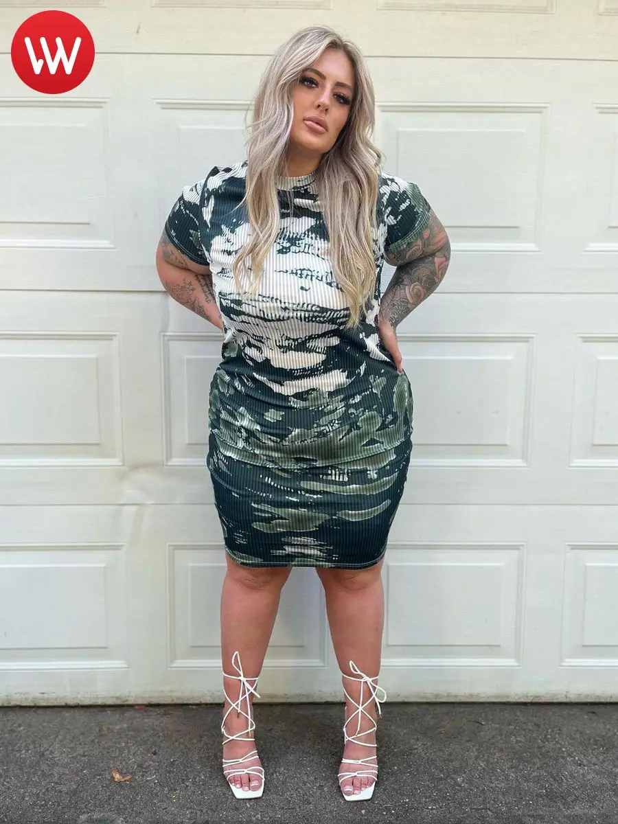 Женское трикотажное облегающее платье в рубчик, до колена, с коротким рукавом и круглым вырезом
Женское трикотажное облегающее платье в рубчик, до колена, с коротким рукавом и круглым вырезом