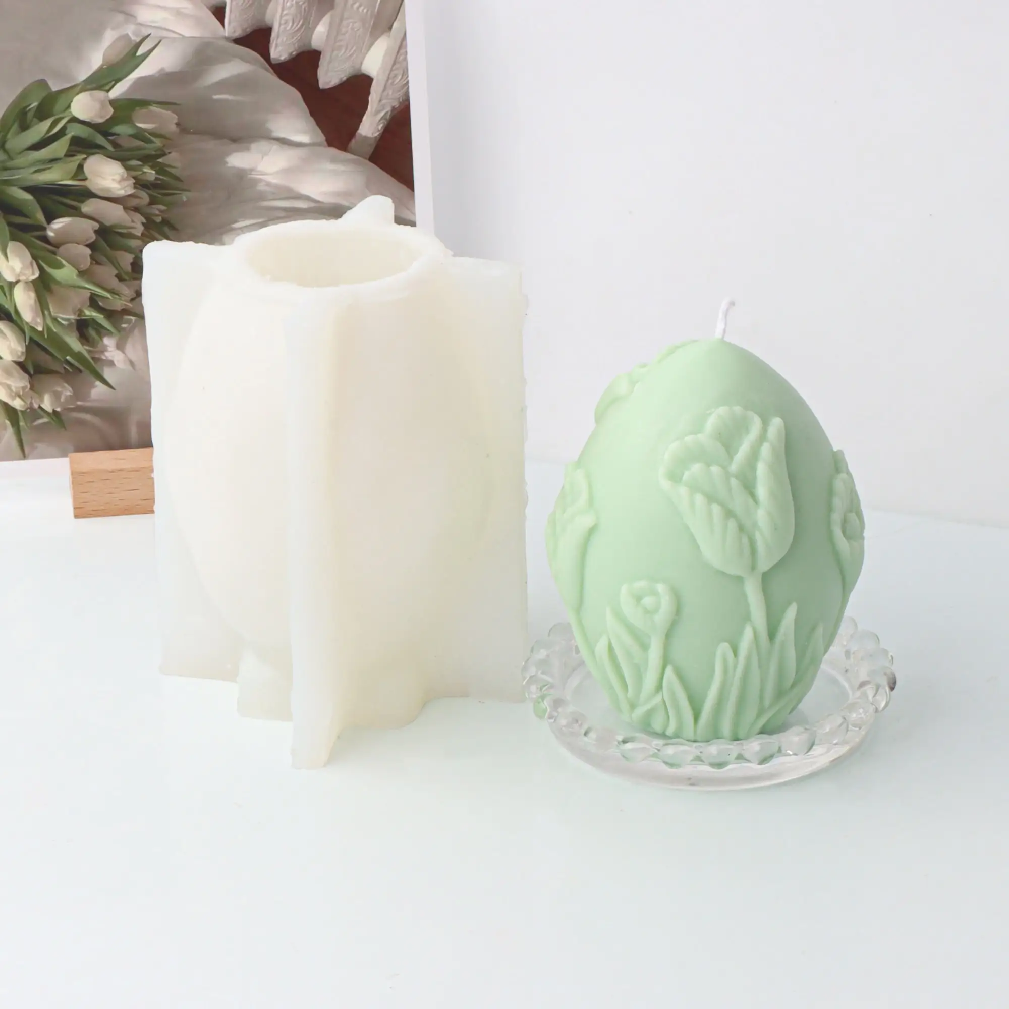 Embossed Trumpet Egg Candle Silicone Mould Plaster Ornament DIY Candle Making Soap Plaster Mould Art Craft
Embossed Trumpet Egg Candle Silicone Mould Plaster Ornament DIY Candle Making Soap Plaster Mould Art Craft