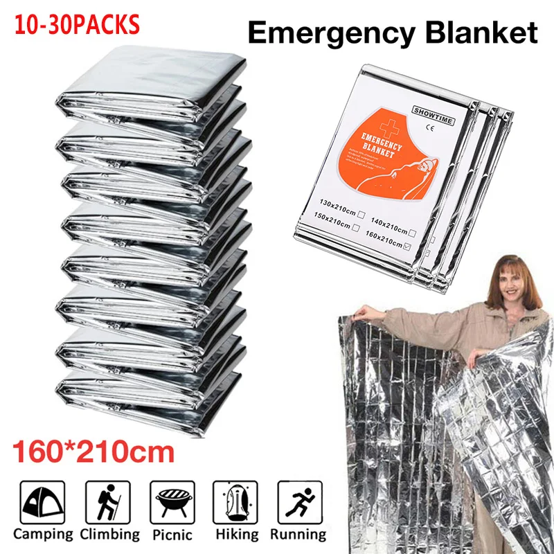 

160*210CM Emergency Blanket Survival First Aid Kit Tear Resistant Waterproof Keep Warm Mat Rescue Blanket for Hiking Camping