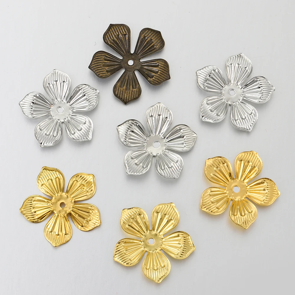 50pcs 22mm Metal Flower Filigree Loose Spacers Beads End Caps Base For Jewelry Making DIY Handmade Accessories Wholesale
50pcs 22mm Metal Flower Filigree Loose Spacers Beads End Caps Base For Jewelry Making DIY Handmade Accessories Wholesale