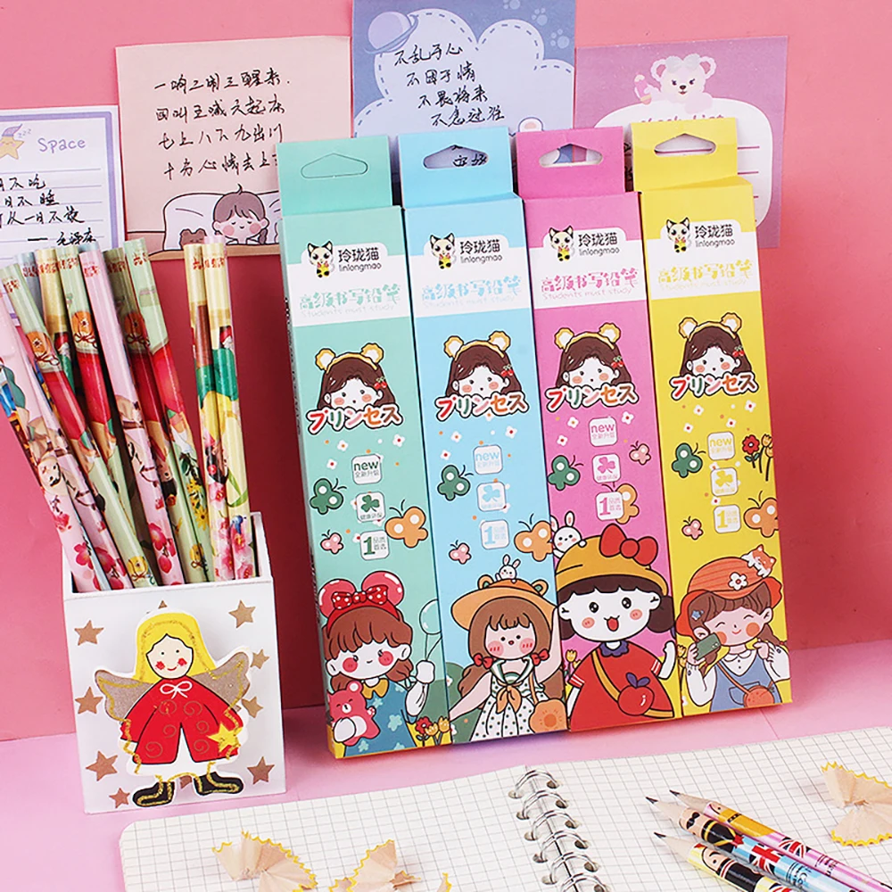 Cartoon 6/12Pcs HB Standard Pencils Children's Student Writing Drawing Sketch Pencil Stationery School Office Supplies Kids Gift 
Cartoon 6/12Pcs HB Standard Pencils Children's Student Writing Drawing Sketch Pencil Stationery School Office Supplies Kids Gift
