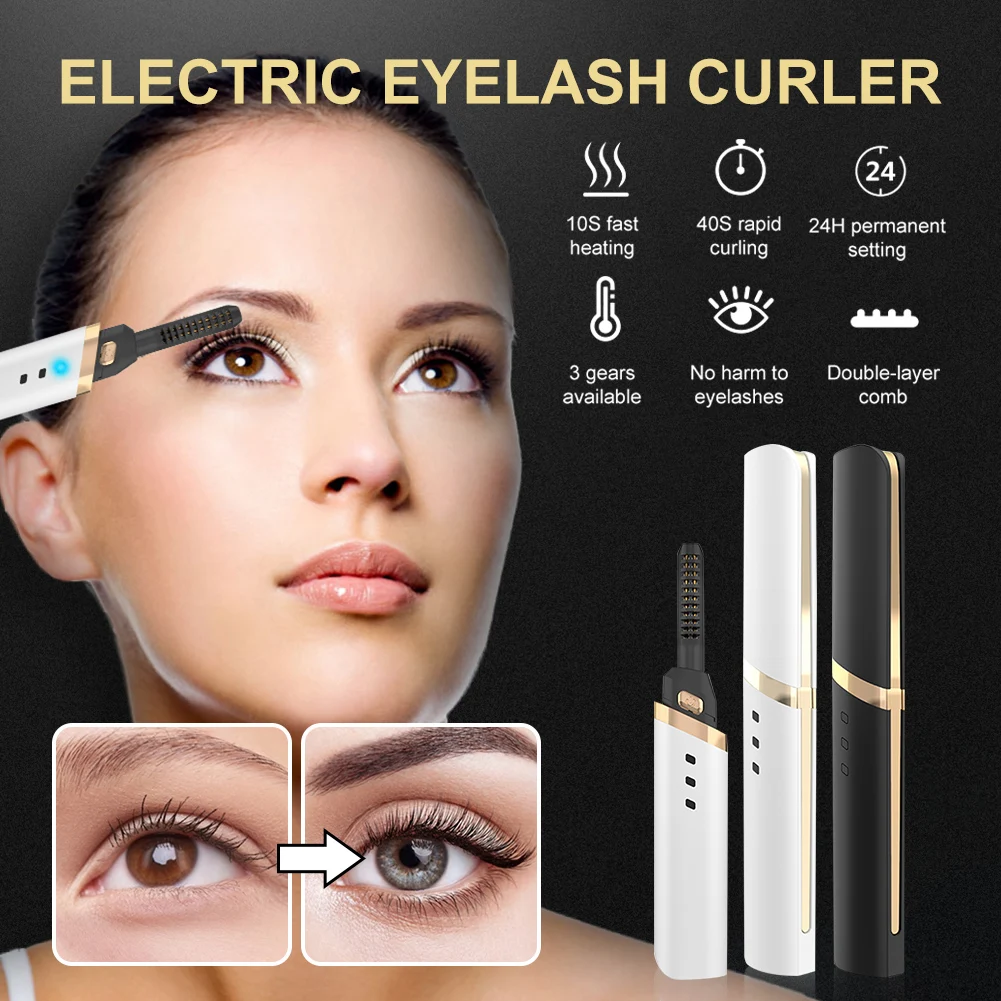 1PC Women's Electric Eyelash Curler Heated USB Rechargeable Fast Heating Lashes Curler With 3 Gears Eyelash Curling Makeup Tool
1PC Women's Electric Eyelash Curler Heated USB Rechargeable Fast Heating Lashes Curler With 3 Gears Eyelash Curling Makeup Tool