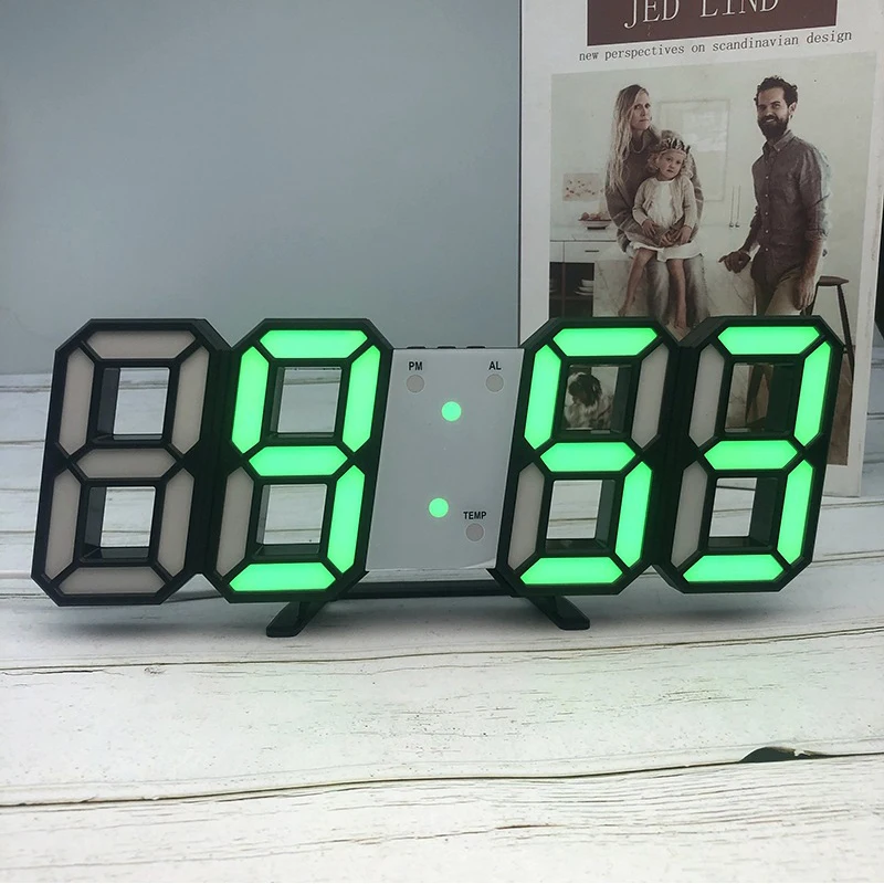 

Nordic Digital Alarm Clocks Hanging Wall Clocks Watch Snooze Table Clocks Calendar Thermometer Electronic Digital Clocks Decors