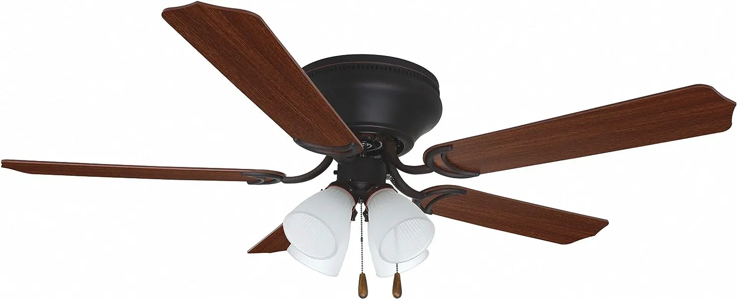 Schuster Collection 52-Inch Ceiling Five Reversible Cherry/Mahogany Blades and Four LED Light kit with Frosted Glass, Fan Body
Schuster Collection 52-Inch Ceiling Five Reversible Cherry/Mahogany Blades and Four LED Light kit with Frosted Glass, Fan Body